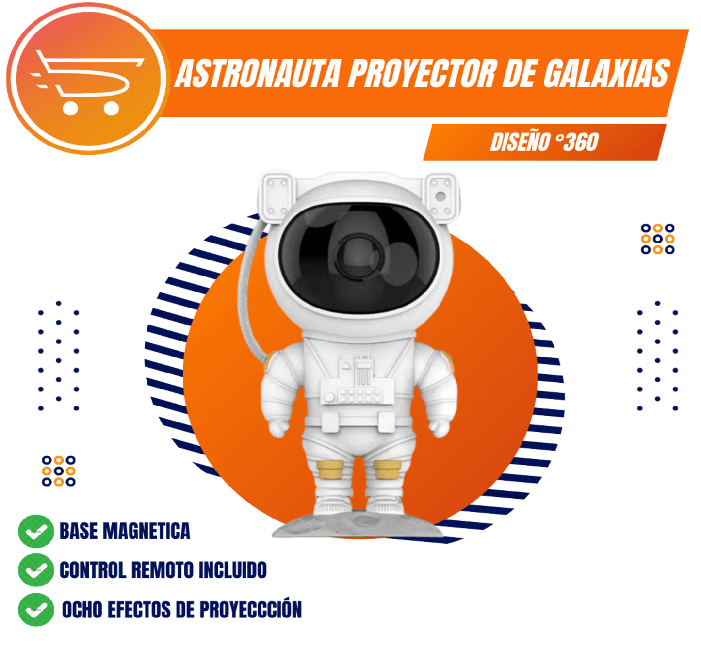 Astronauta Proyector De Galaxias