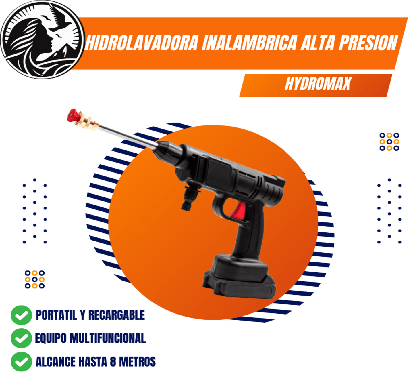 Hidrolavadora Inalámbrica Alta Presión HydroMax™